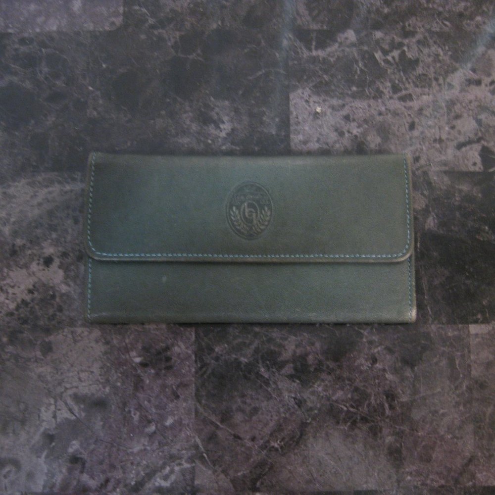 NWOT La Garde blue green leather wallet